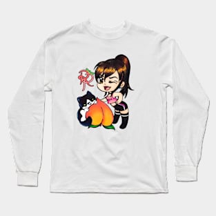 Reckless Peaches Chibi Long Sleeve T-Shirt